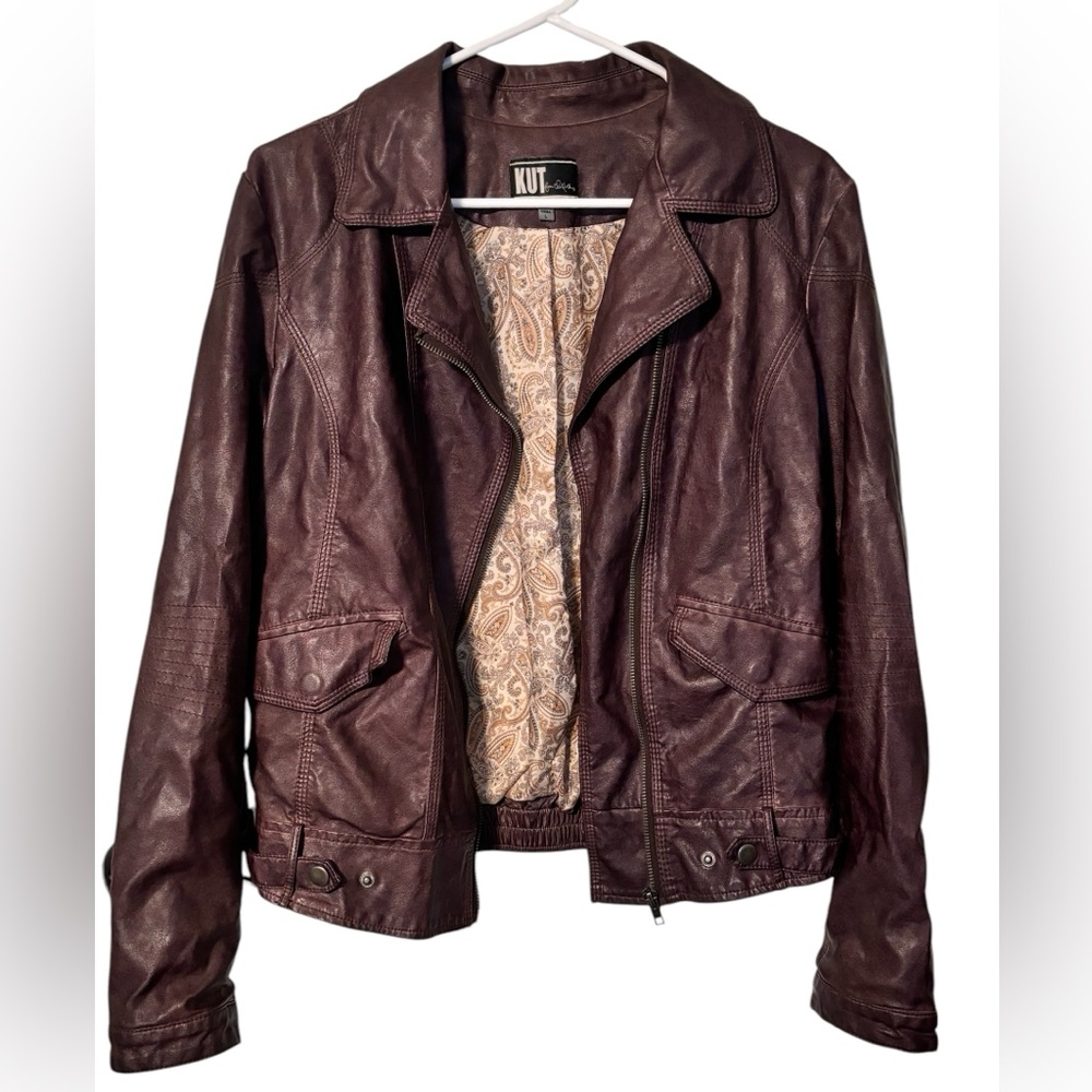 Kut from the Kloth Dean Faux Leather Motor Bike Jacket